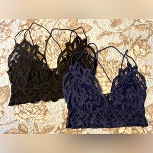 Free People One Adella Bralette Navy Black Lot 2